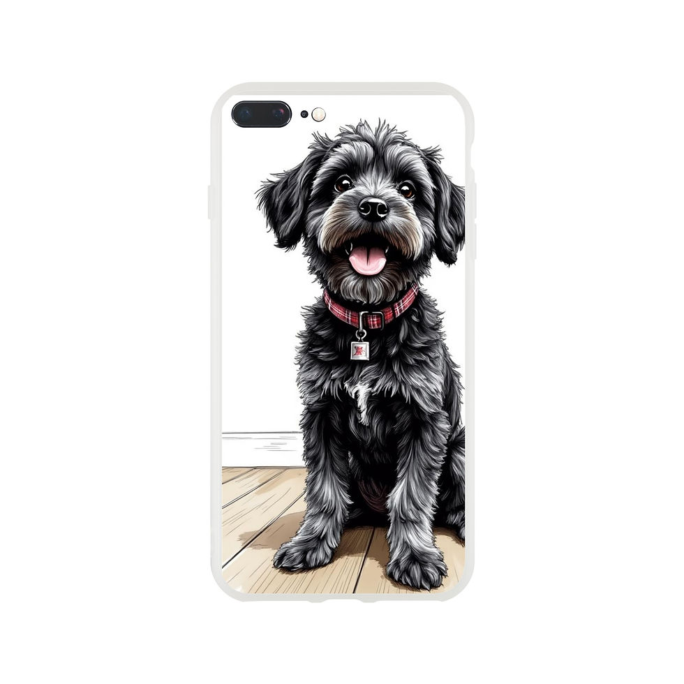 Thumbnail: Cute Cockerpoo Dog Flexi Phone Case – Clear, Durable, Impact-Resistant
