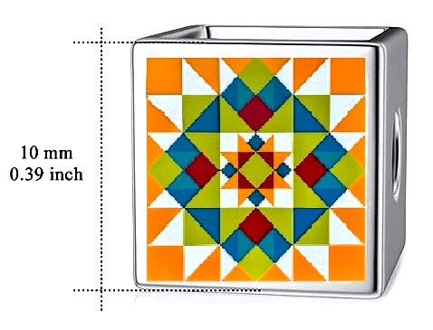 Thumbnail: Quilt Block Charm - Sterling Silver