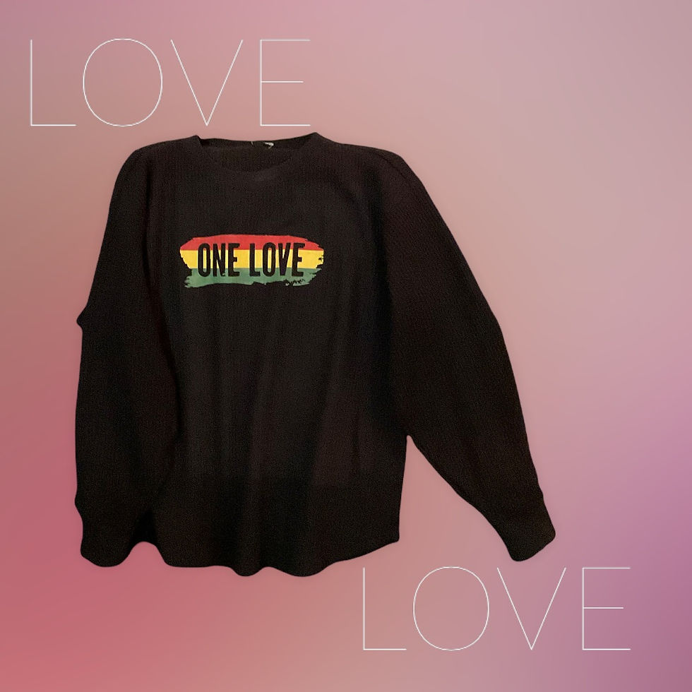 Thumbnail: One Love Black Crewnect Unisex Sweatshirt