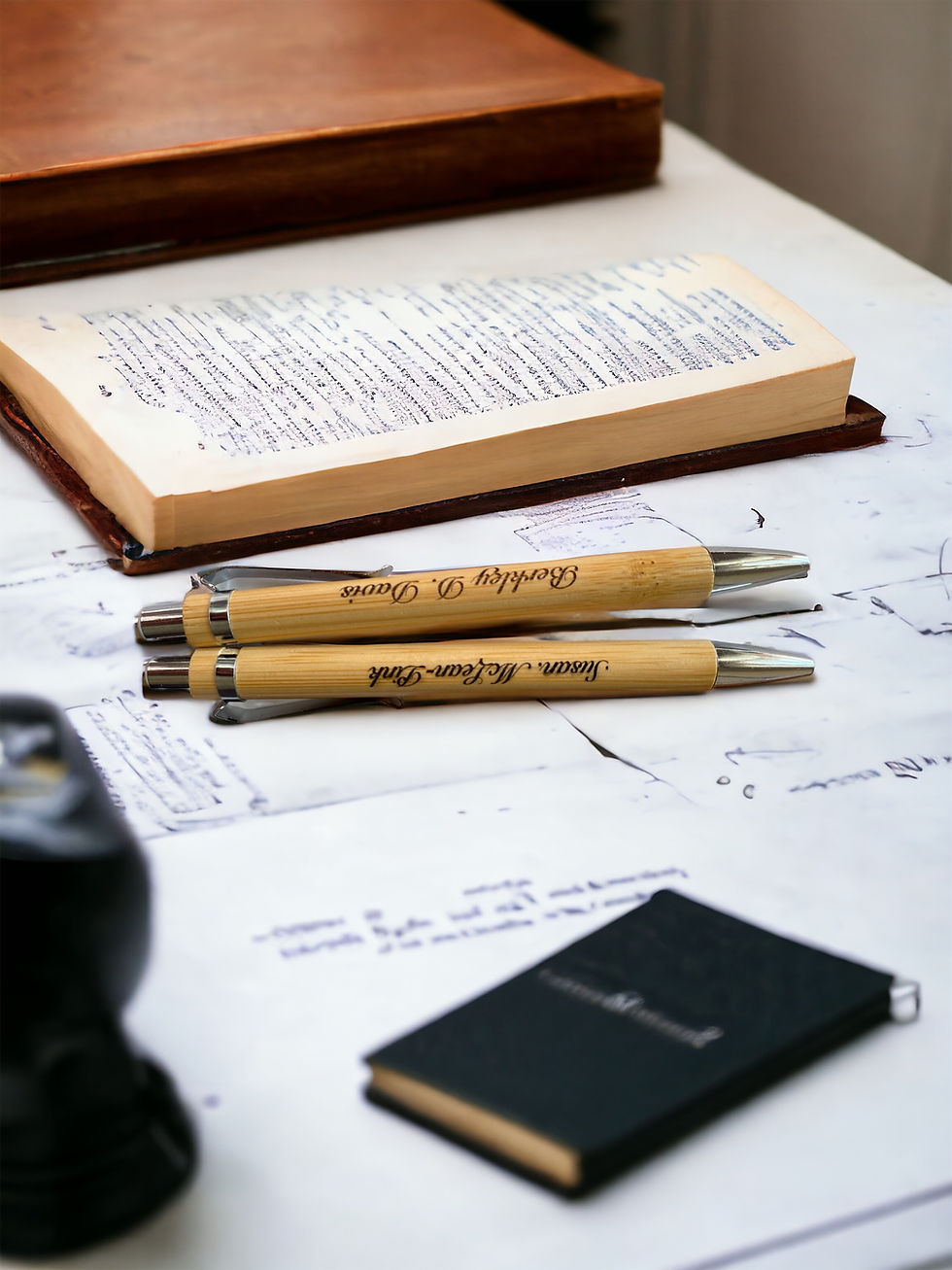 Thumbnail: Custom Engraved Bamboo Pens Personalized