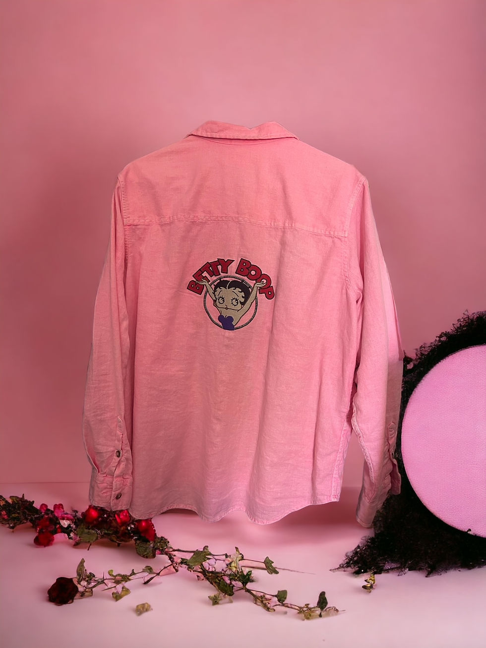 Thumbnail: Embroidered Long Sleeve Shirt Betty Boop