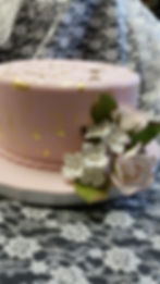 Blush and Gold Cake