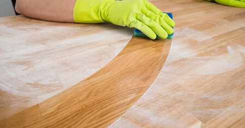 After decoration cleaning