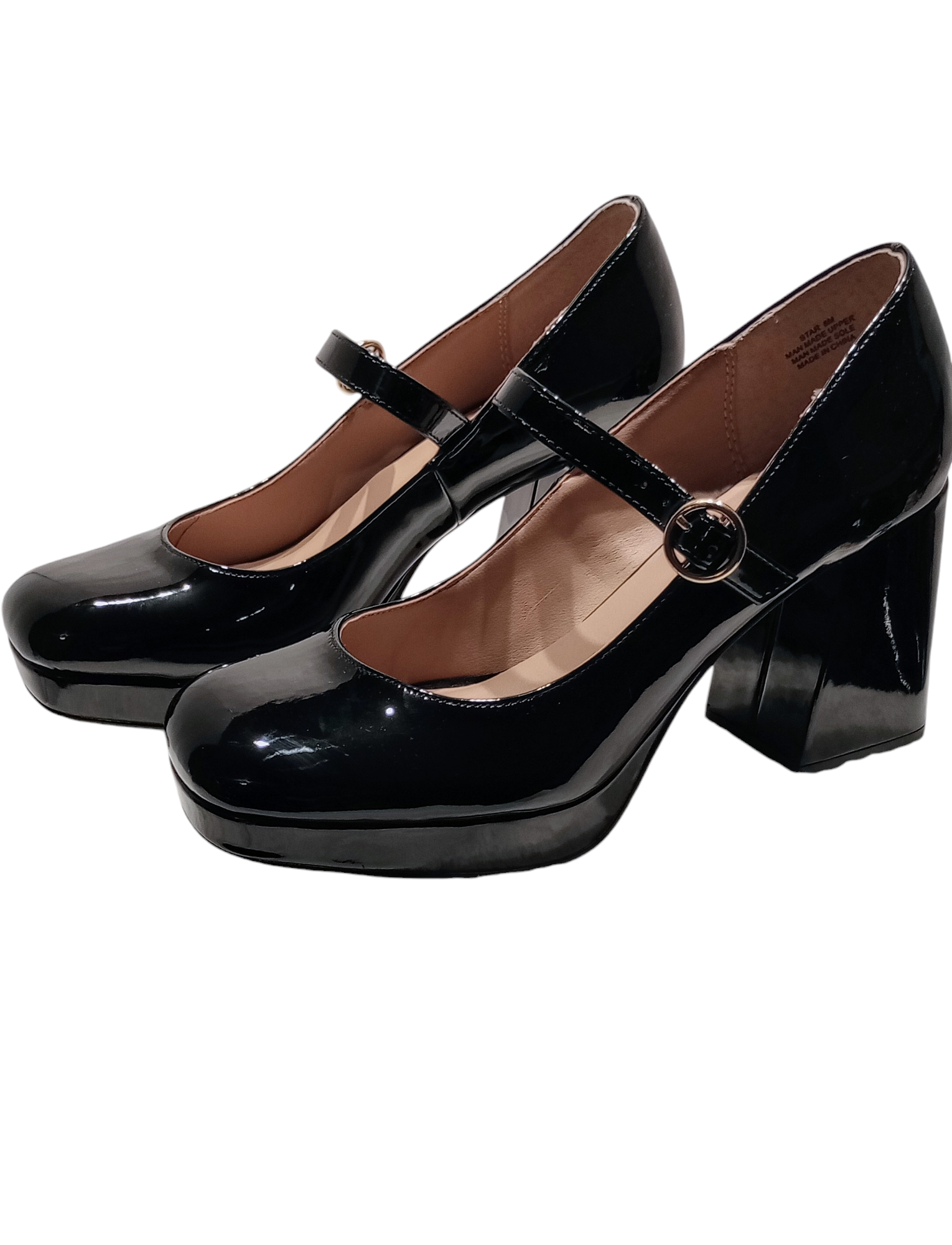 Crown & Ivy - BLACK. STAR MARY JANE Heel