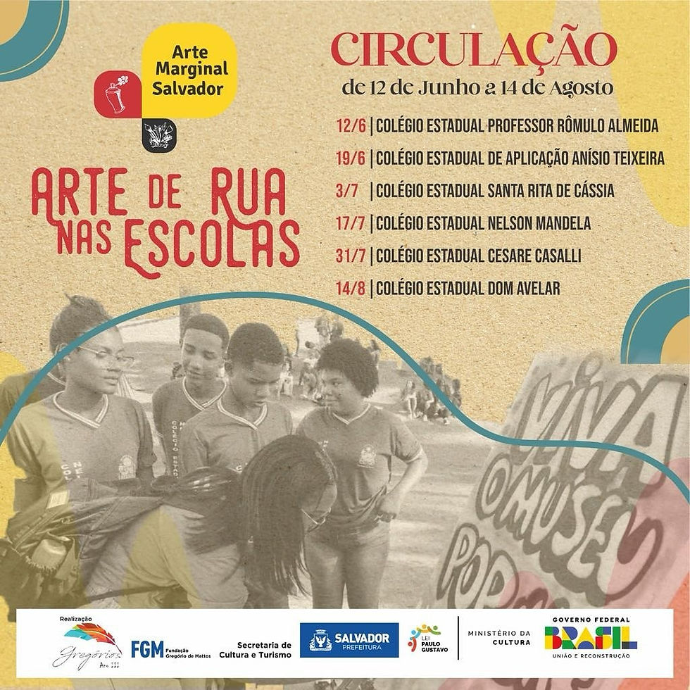 Agenda Projeto "Arte de Rua nas Escolas"