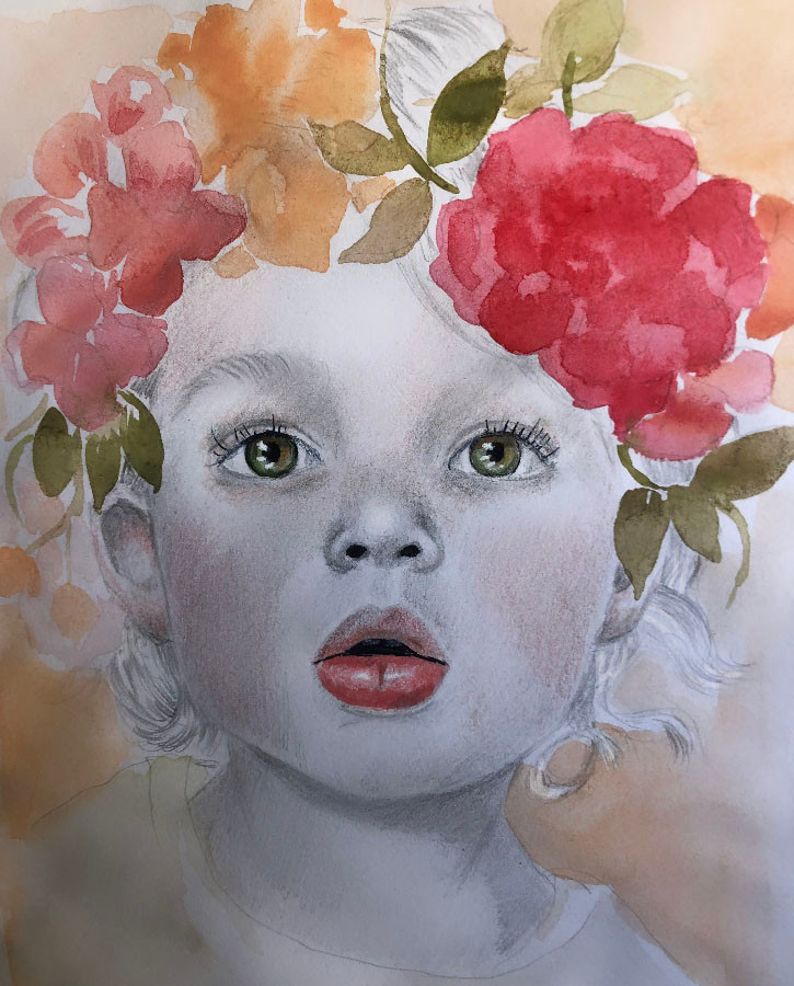 Roses in Peach and Cherry