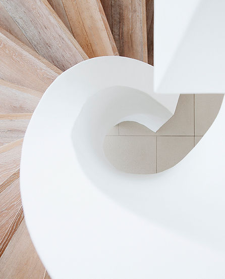 Escalier courbant