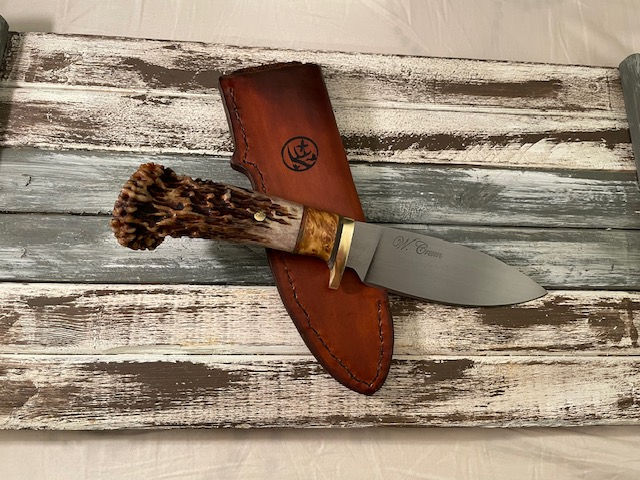 Forged Antler Handle Hunter