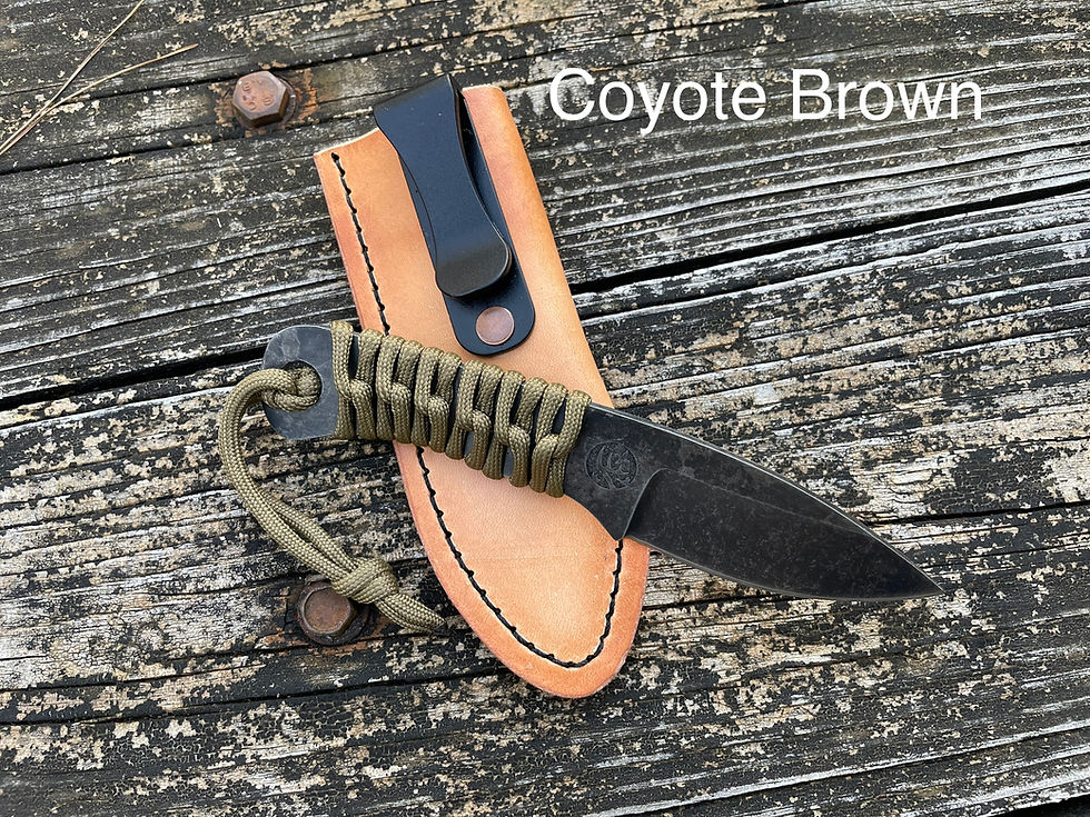 Thumbnail: Paracord EDC with leather pocket carry sheath 