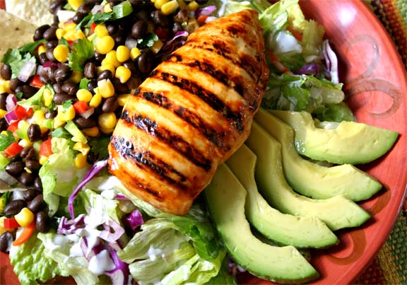 Grilled Chicken w/Salsa & Avocado