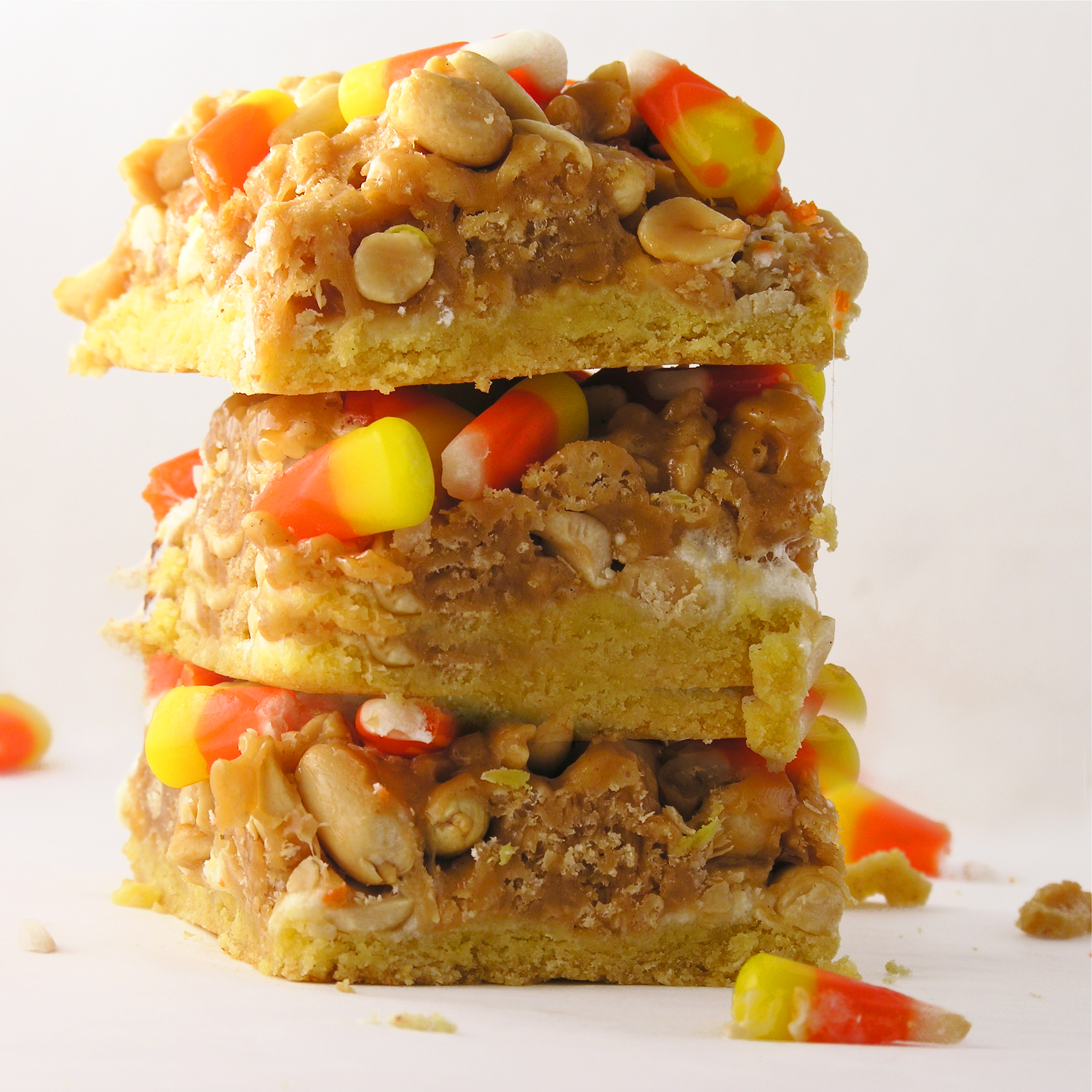 Candy Corn Peanut Bars