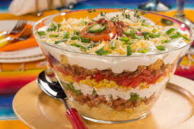 Mexican Cornbread Layered Salad