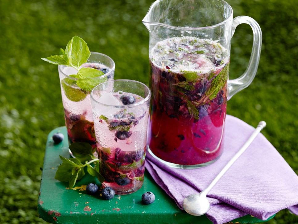 Blueberry Ginger Mojitos