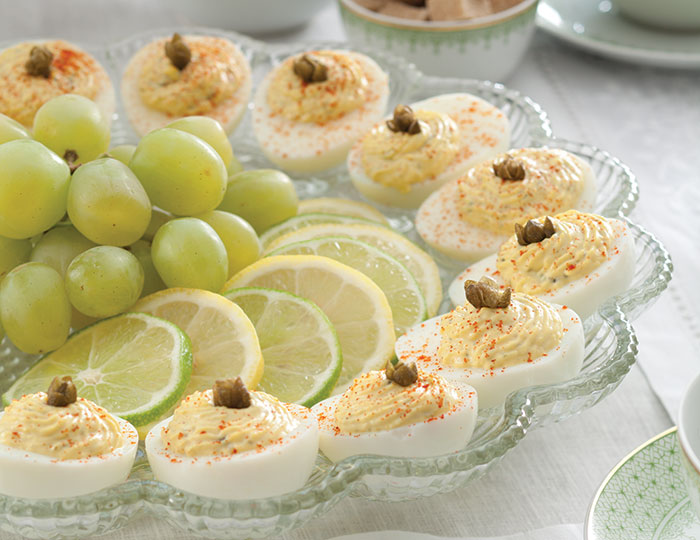 Caper Deviled Eggs