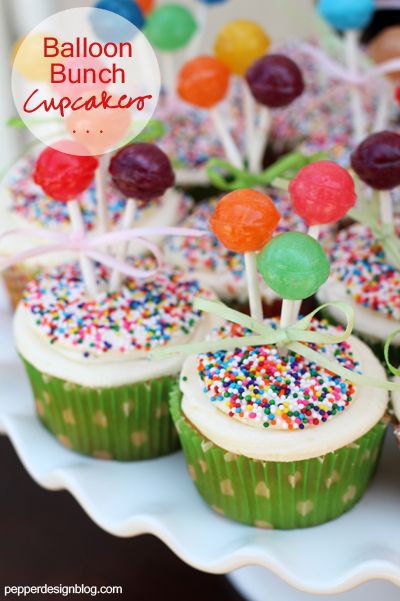 Balloon Bouquet Cupcakes