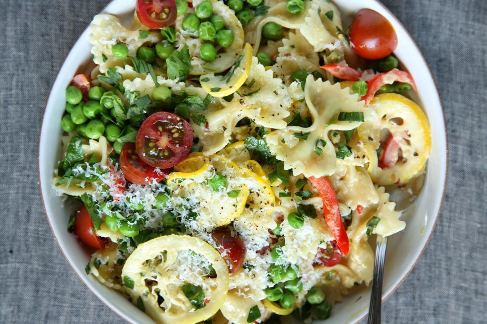 Lemon Primavera With Bowtie Pasta