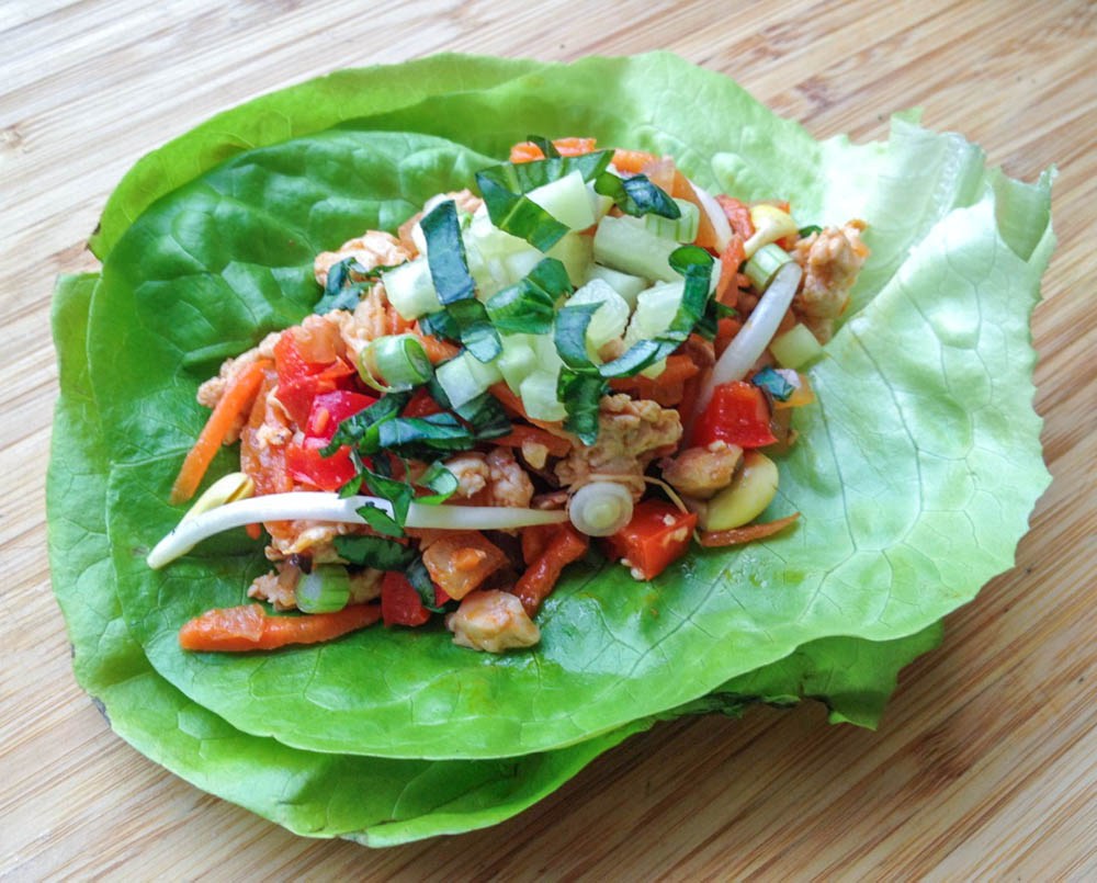 Thai Chicken Lettuce Wraps