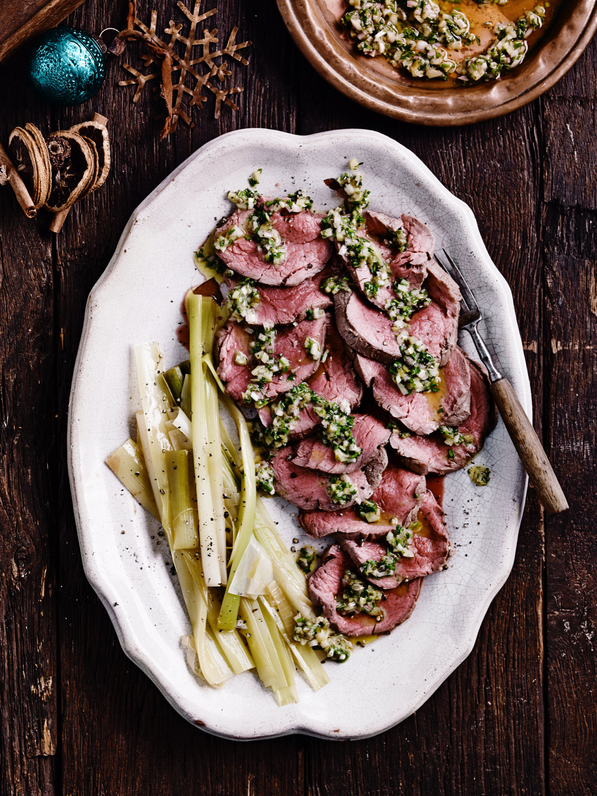 Poached Beef with Leeks