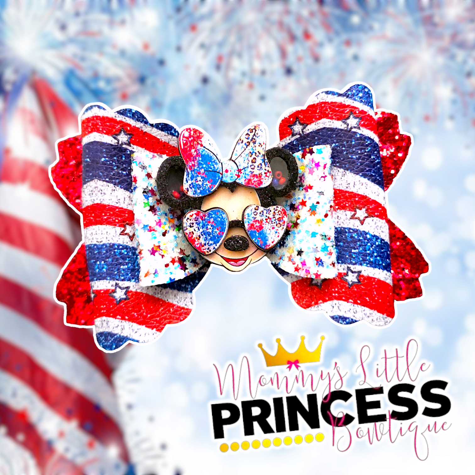 'Patriotic Minnie' 5in bow