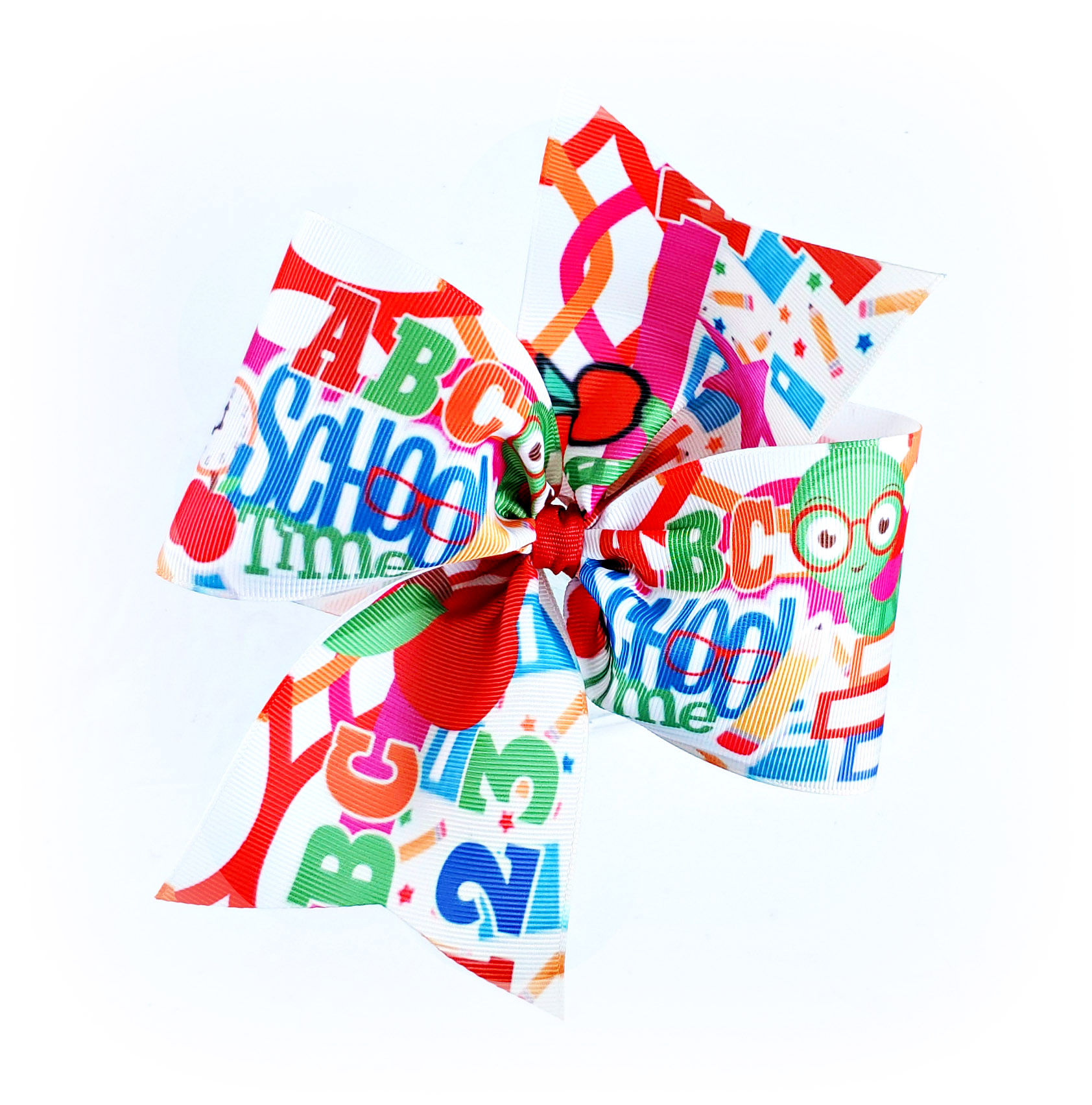'School Days' jumbo pinwheel bow