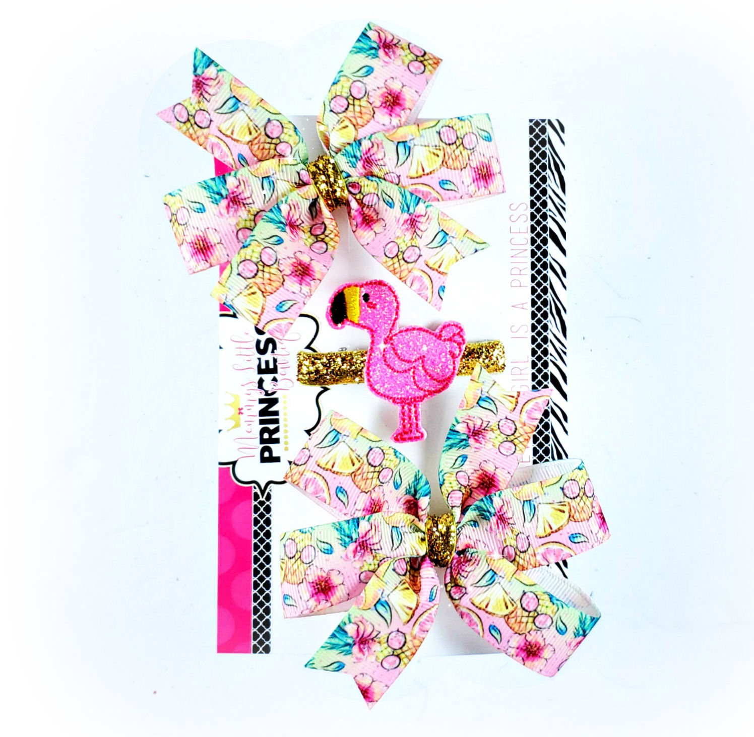 Tropical Girl bows & clippie set