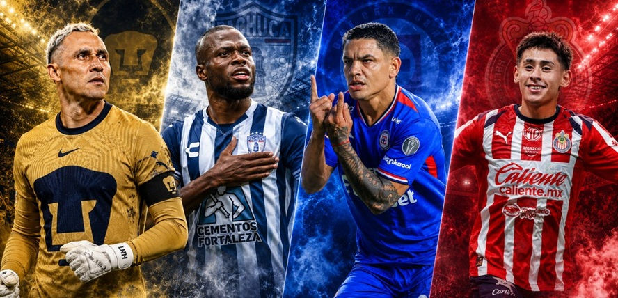PUMAS, CHIVAS, CRUZ AZUL Y PACHUCA POR SU BOLETO A LA FINAL DEL CLAUSURA 2026.