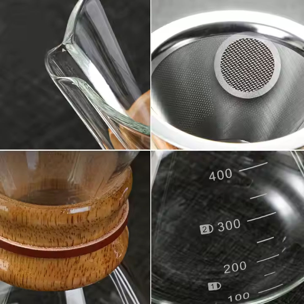Miniatura: Cafetera Chemex clásica de 400/600/800 ml con filtro de vidrio y filtro para verter
