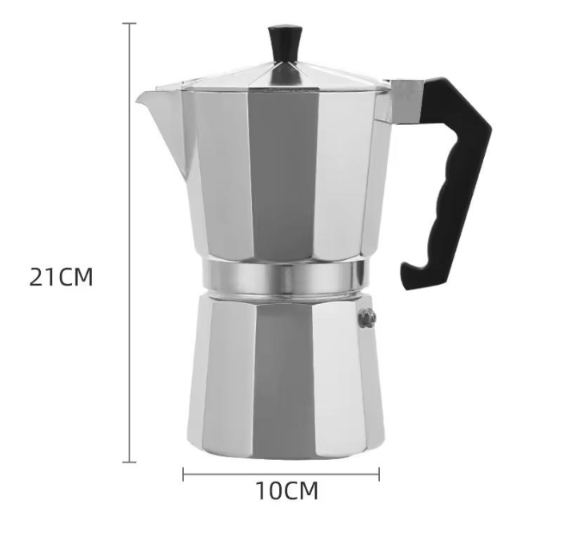 Miniatura: High Quality Aluminum Stovetop Espresso Coffee Maker - 9 Cup