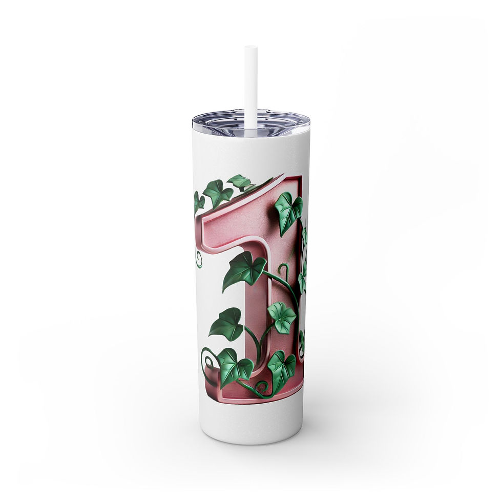 Thumbnail: Skinny Tumbler with Straw, 20oz