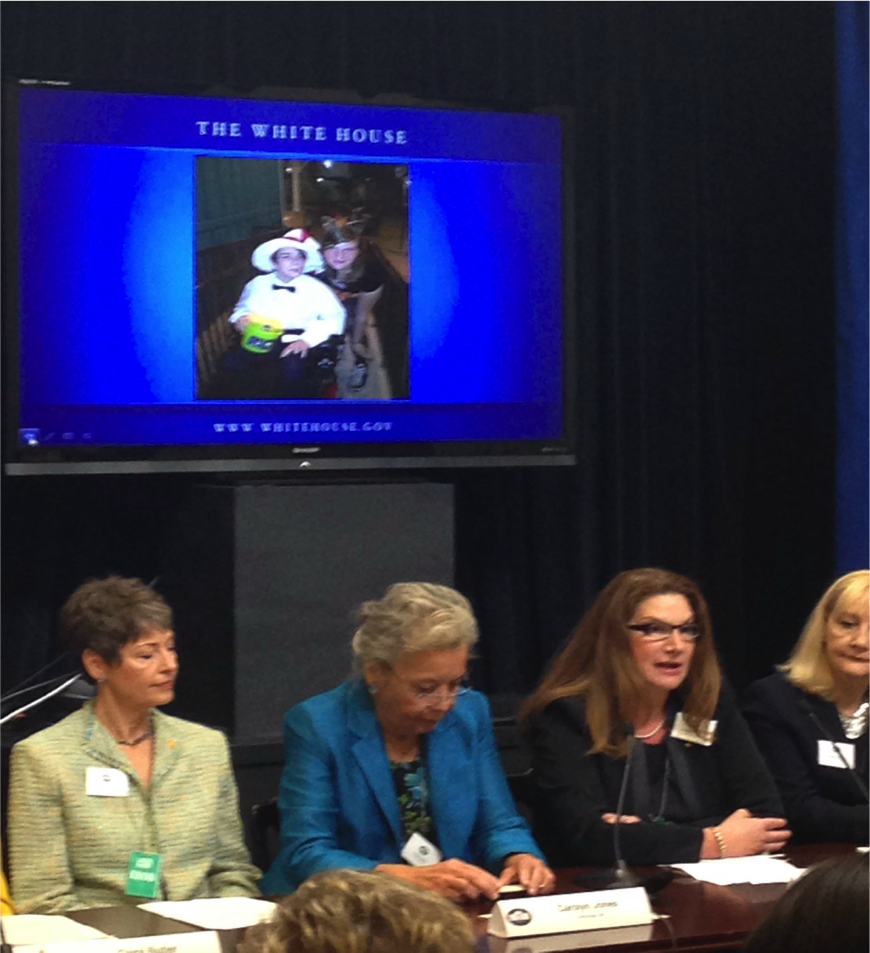 Speaking at the White House