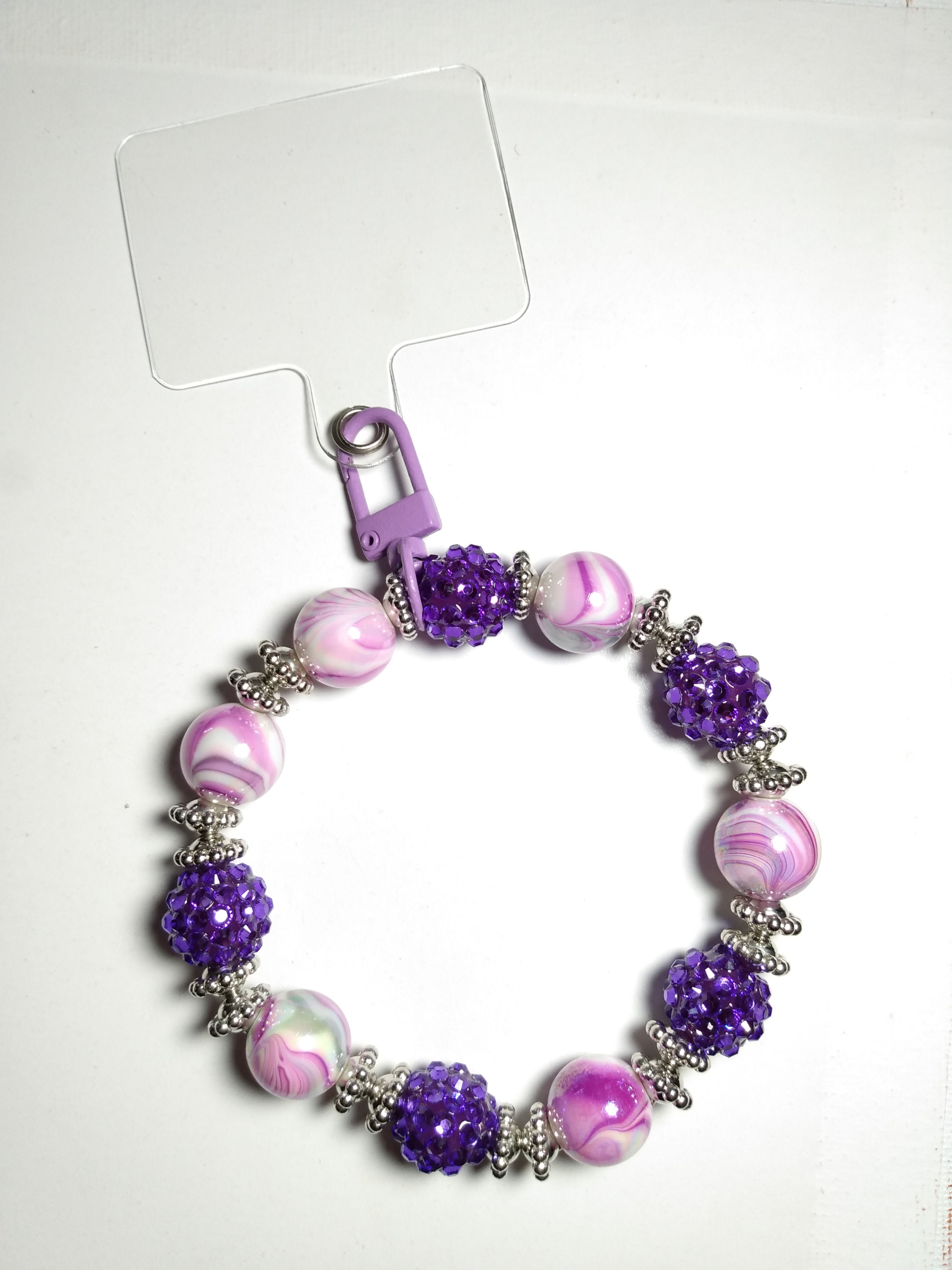 Purple marble/rocks acrylic beads