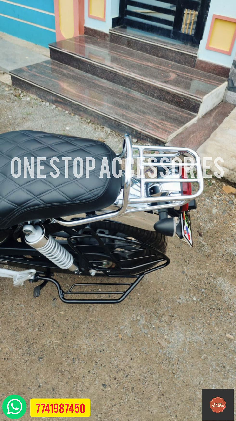 Thumbnail: Rear Carrier For Honda H'ness CB350 ( Chrome ) 