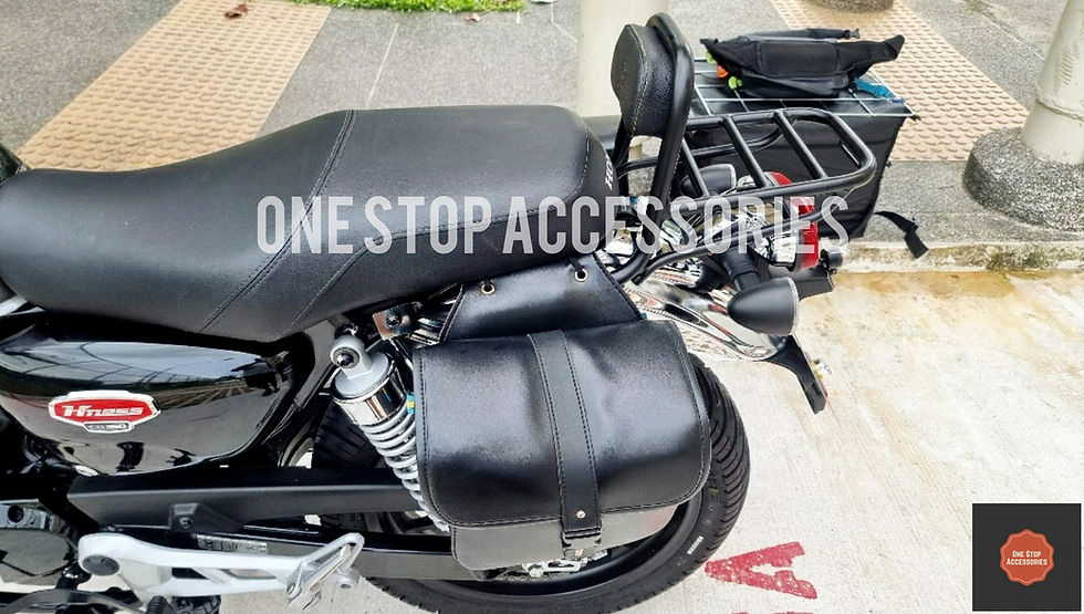 Thumbnail: Black Backrest & Carrier For Honda H'ness CB 350 