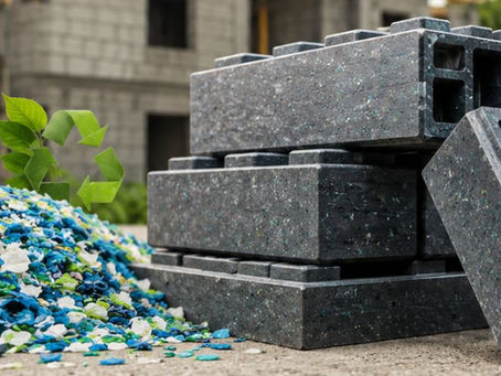 Plástico reciclado vira blocos de construção na América Latina