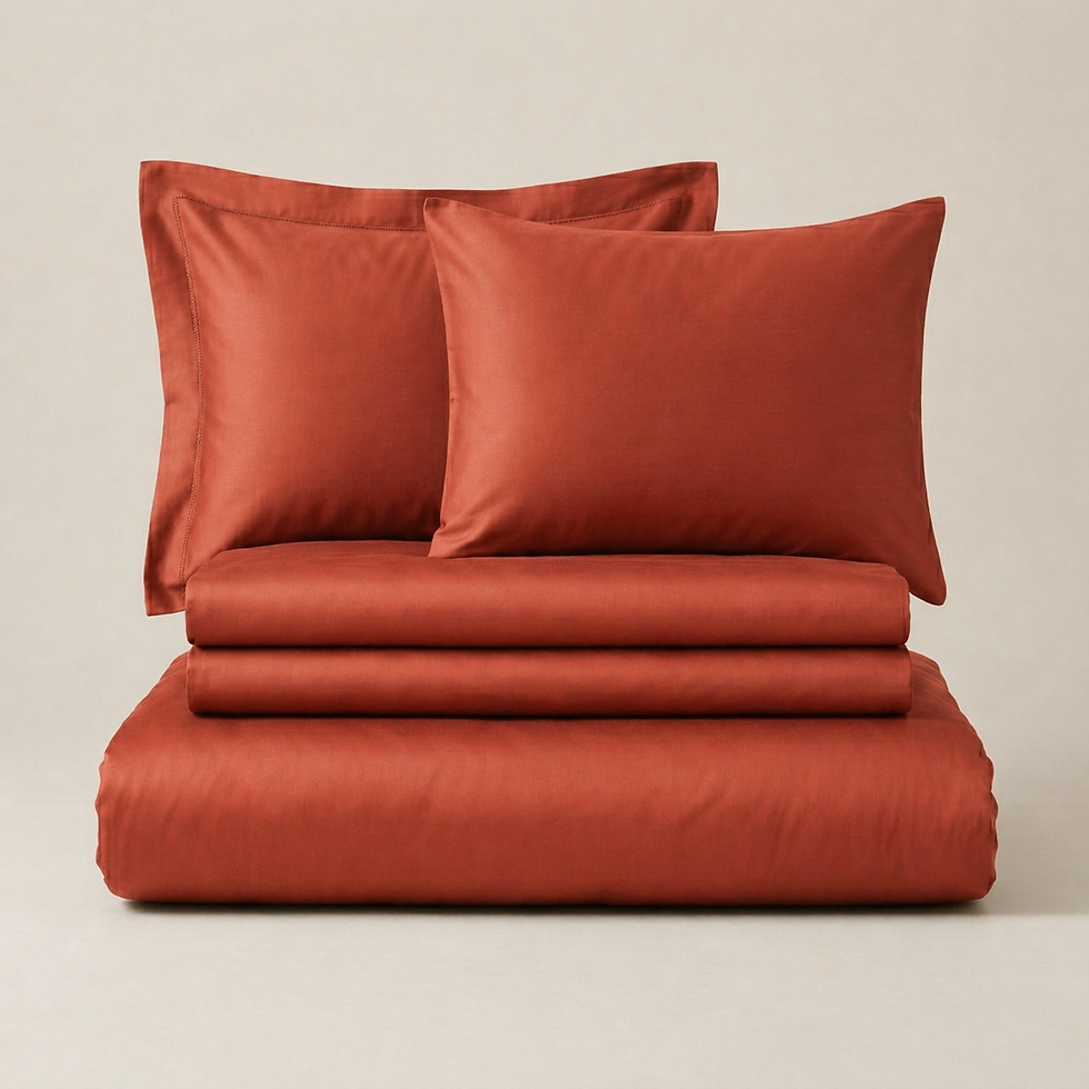 Thumbnail: Sateen Cotton Twin Set Brick