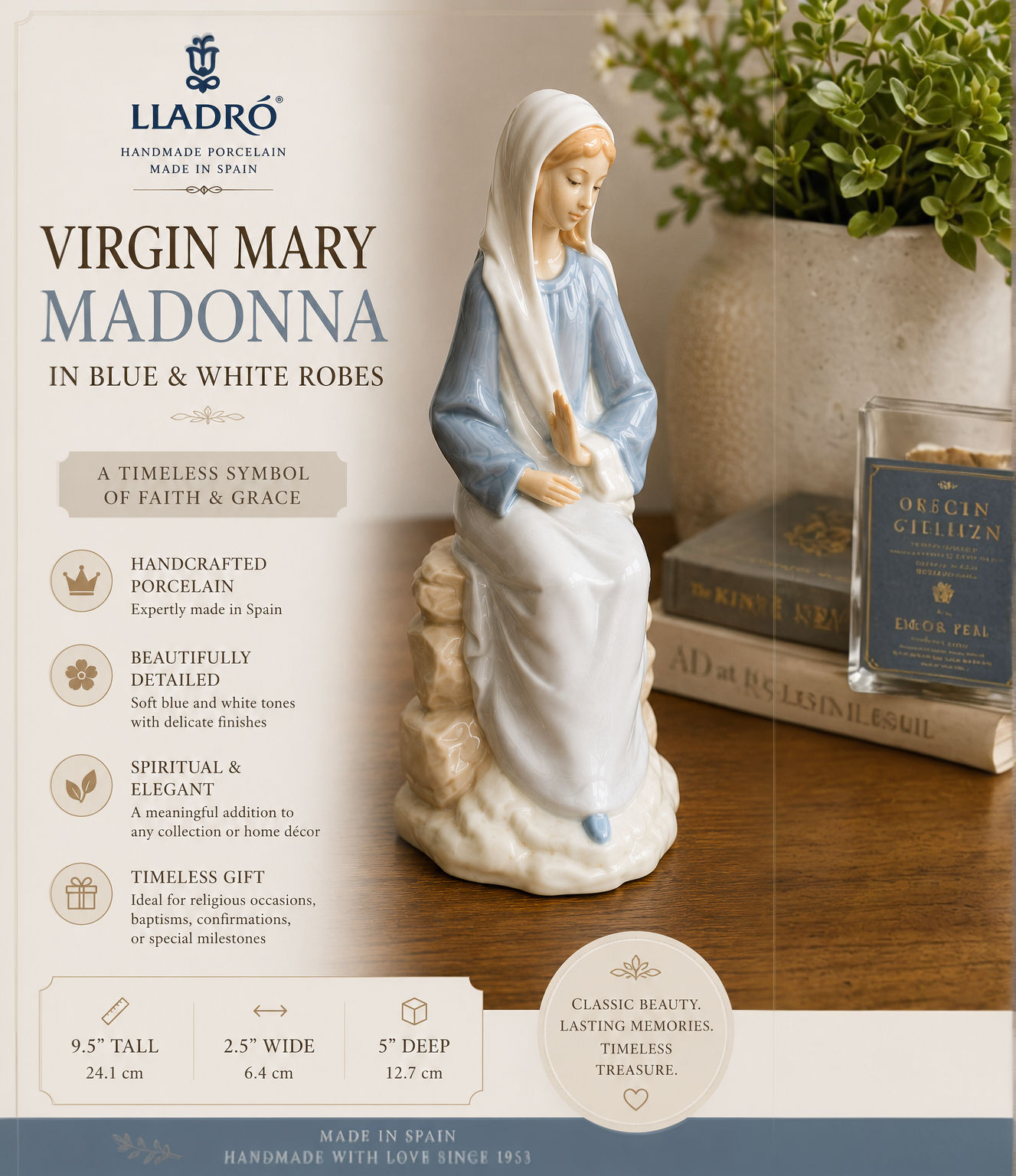 Lladro Virgin Mary Madonna