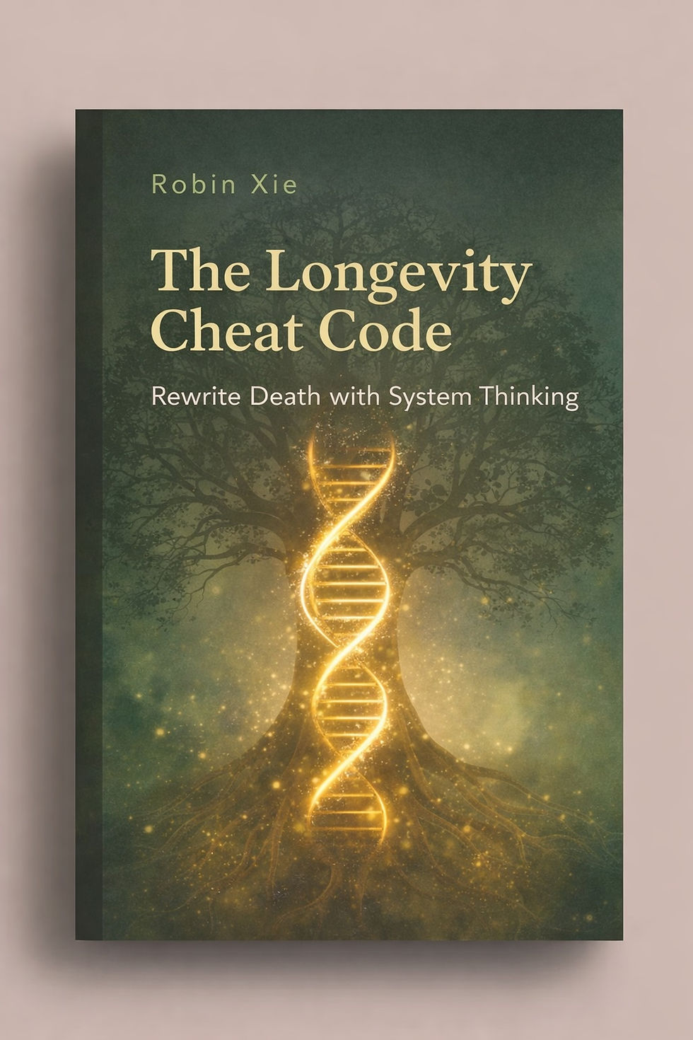 Book cover of “The Longevity Cheat Code” by Robin Xie. Integrate cancer as rogue protocol, rewrite death with system thinking.