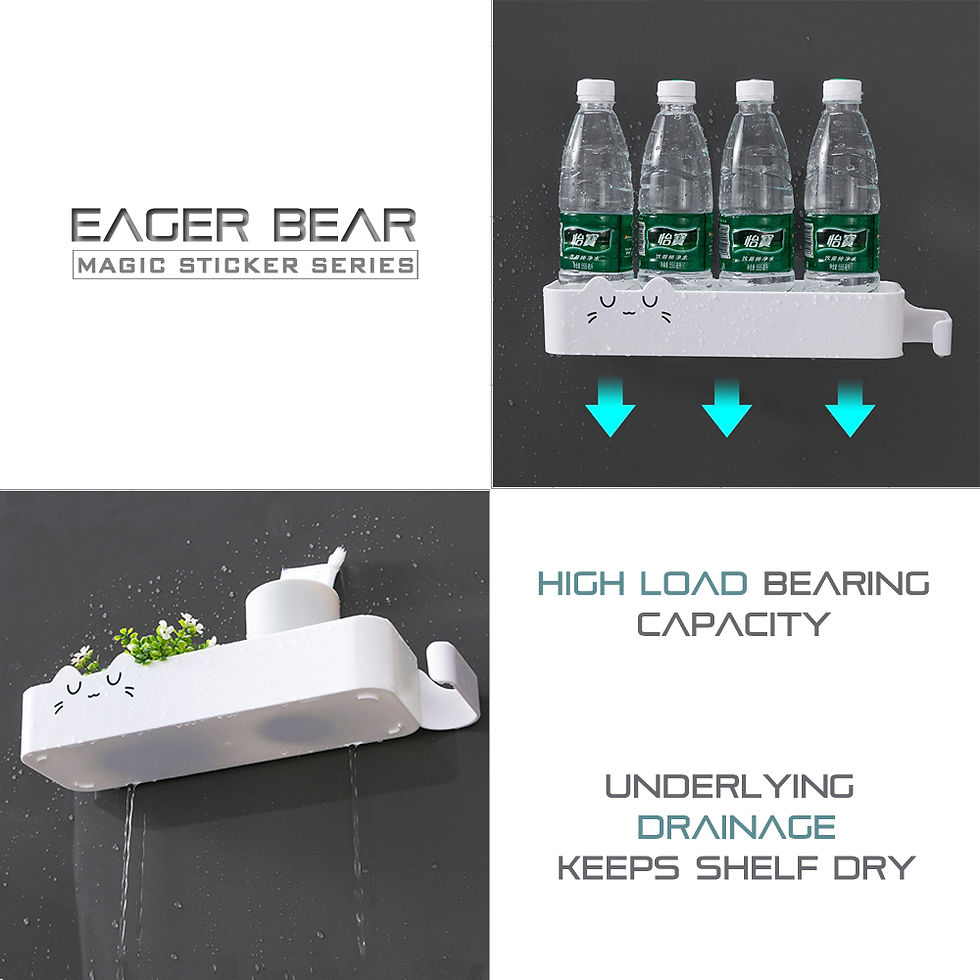 Thumbnail: Eager Bear Magic Sticker Series Self Adhesive Shelf Rack / Bathroom / Kitchen