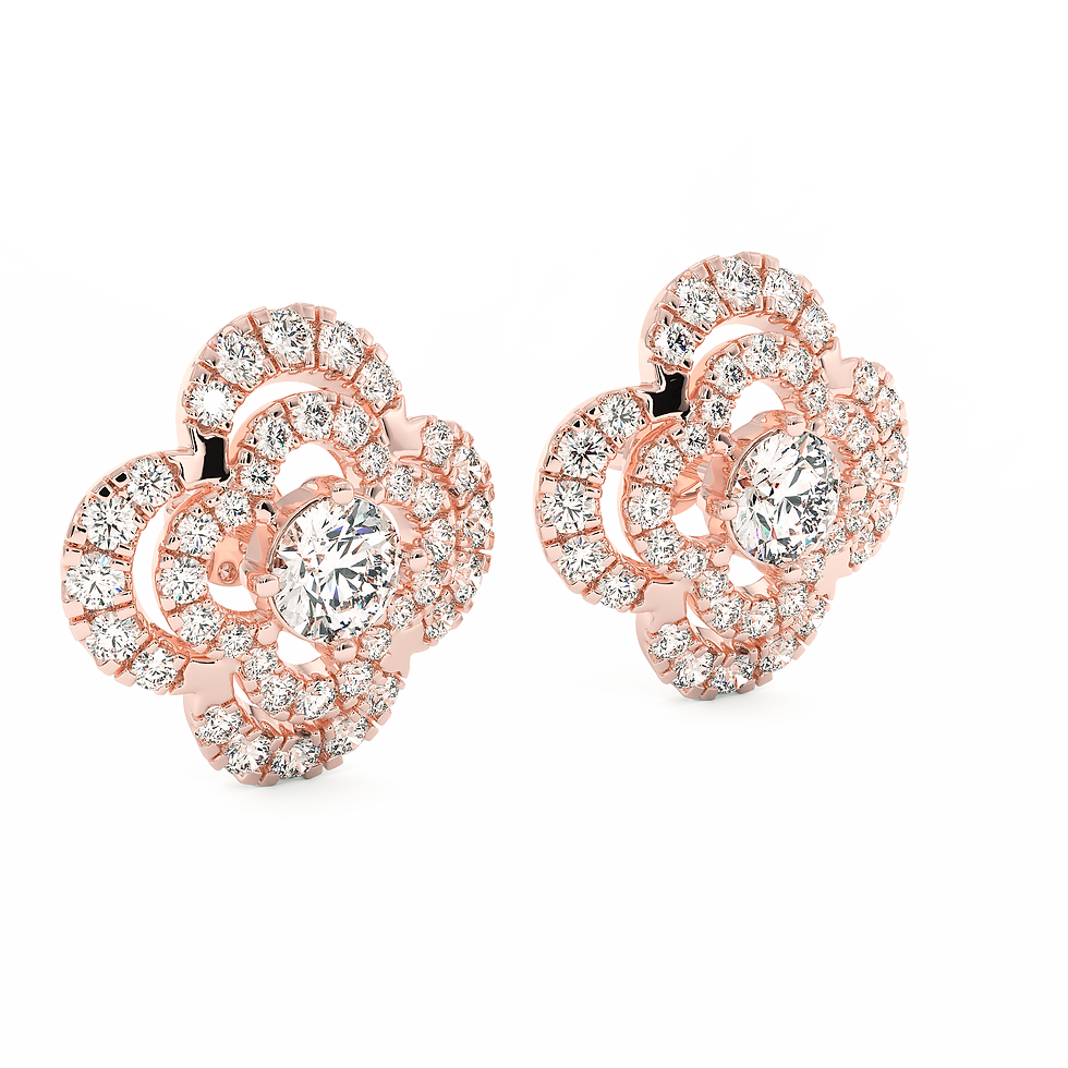 Thumbnail: Lyla  |  Flower Diamond Earrings