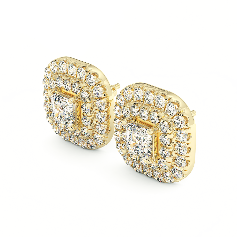 Thumbnail: Mylah |  Halo Diamond Earrings