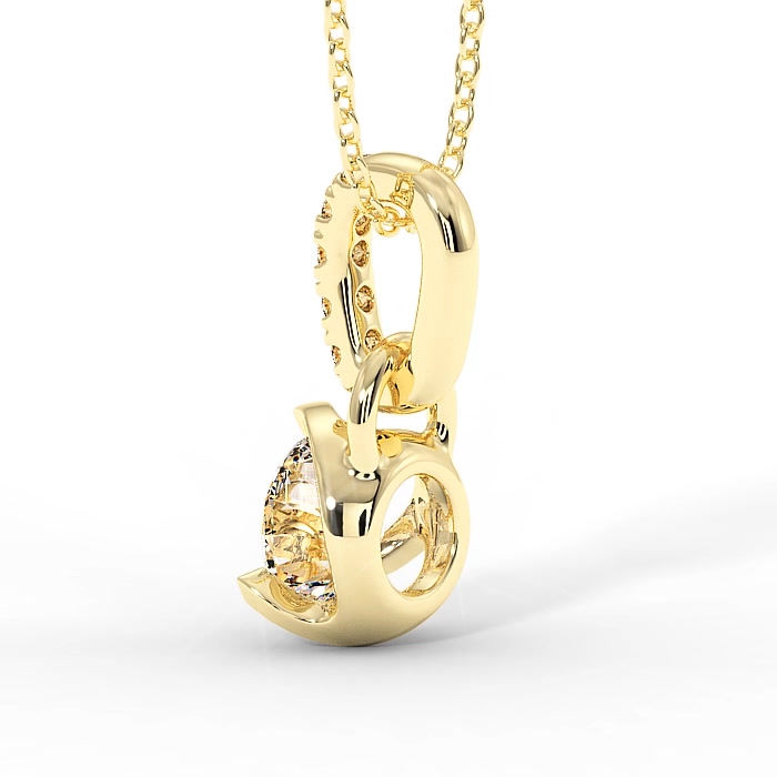 Thumbnail: Arya  |  Halo Diamond Pendants / No Chain