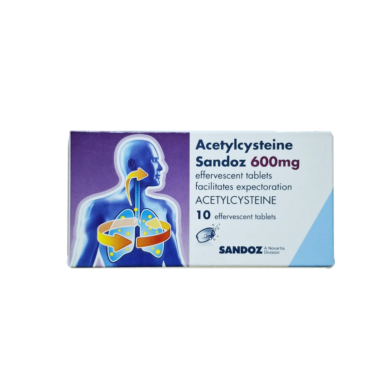 (Bundle of 2) Acetylcysteine Sandoz 600mg