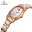 Miniature : STARKING Fashion Rose Gold Women Watch import Quart Movement Ceramic 