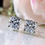 Thumbnail: Classic Solid 925 Sterling Silver Stud Earrings Moissanite Diamond Jewelry 