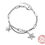 Miniatura: Fashion 925 Sterling Silver Lovely Stars Charm Bracelet Hip Hop Style Bracelet 
