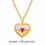 Прев'ю: Real 18K Gold Pendant Necklace Red Agate Heart Design Pure Solid AU750 Chain 