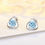 الصورة المصغرة: S925 Sterling Silver Blue Crystal Flower Earrings 