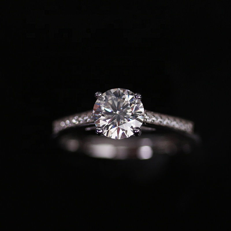 Thumbnail: Innovative Brilliant Moissanite Diamond 925 Sterling Silver Delicate Ring