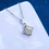 Miniaturbild: Certified Princess Cut Moissanite 2CT Diamond Necklace Solid S925 Silver 