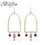 Thumbnail: New Ethnic Tassel Drop Earrings Crystals From SWAROVSKI 